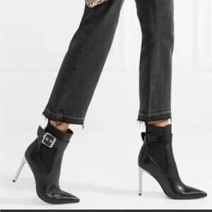 rag & bone Wren black leather stiletto booties - size 10